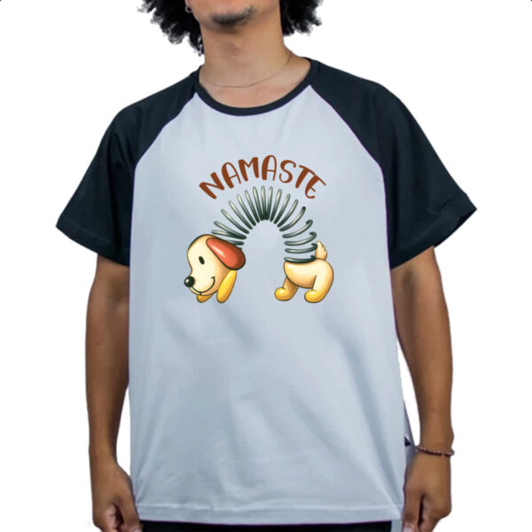 Camiseta Raglan Cachorro Mola Namaste - Imagem 4