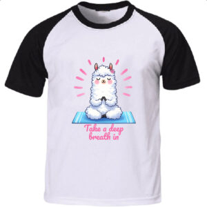 Camiseta Raglan Lhama Take a deep breath