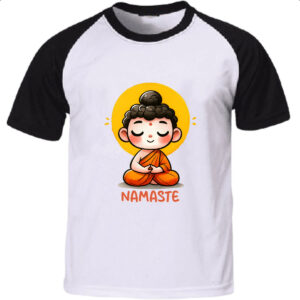Camiseta Raglan Namaste Cute Monge