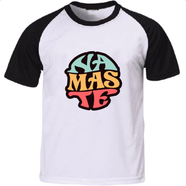 Camiseta Raglan Namaste Round Circle