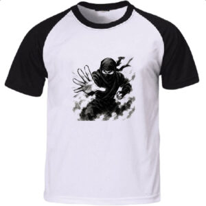 Camiseta Raglan Ninja Smoke Grafite Arte