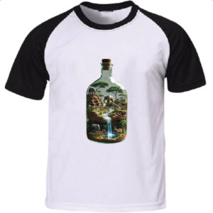Camiseta Raglan Oasis Africano na Garrafa