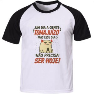 Camiseta Raglan Um dia a gente toma juizo Flork