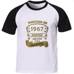 Camiseta Raglan Fabricada em 1967 sendo incrivel