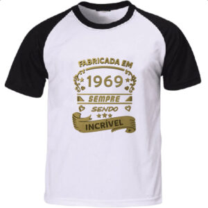 Camiseta Raglan Fabricada em 1969 sendo incrivel