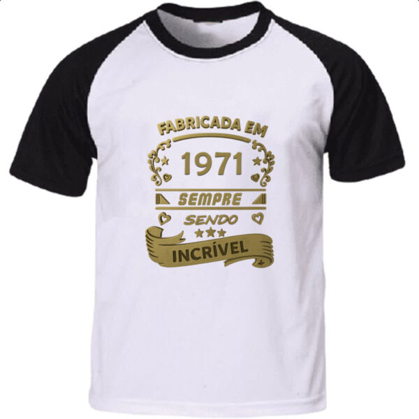 Camiseta Raglan Fabricada em 1971 sendo incrivel