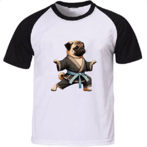 Camiseta Raglan Pug Karate