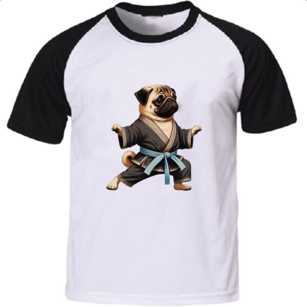 Camiseta Raglan Pug Karate