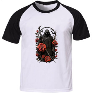 Camiseta Raglan Morte entre rosas