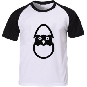 Camiseta Raglan Pintinho nascendo linear arte