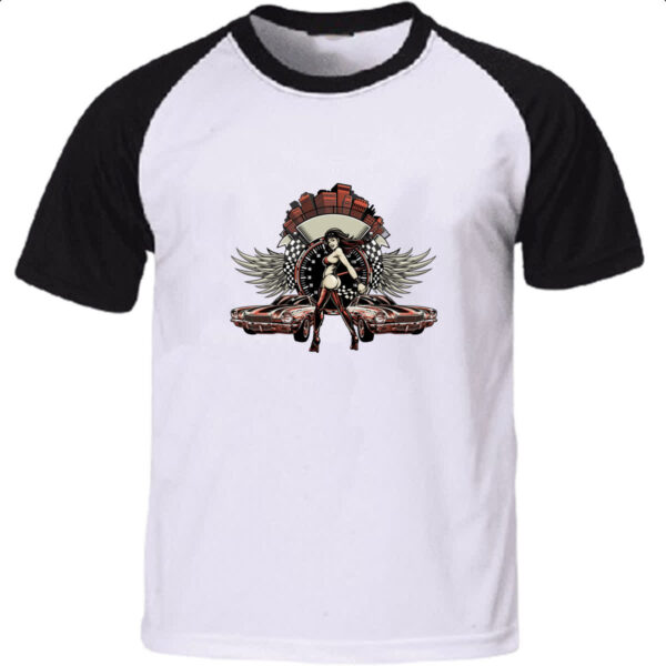 Camiseta Raglan Muscle Car Racing