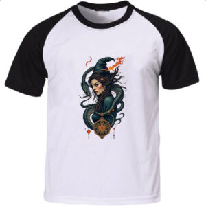 Camiseta Raglan Feiticeira e a serpente