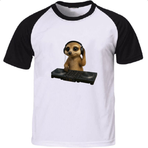 Camiseta Raglan Suricato DJ