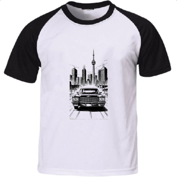 Camiseta Raglan Cadillac manga art line