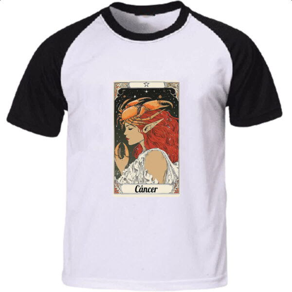 Camiseta Raglan Carta Taro Signo Cancer