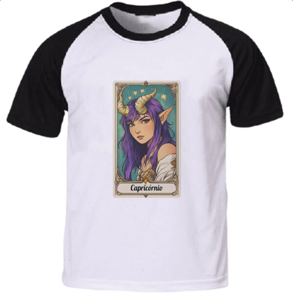 Camiseta Raglan Carta Taro Signo Capricornio