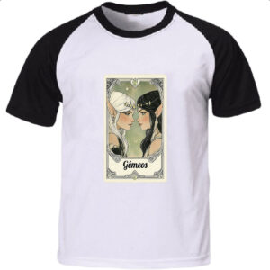 Camiseta Raglan Carta Taro Signo Gemeos