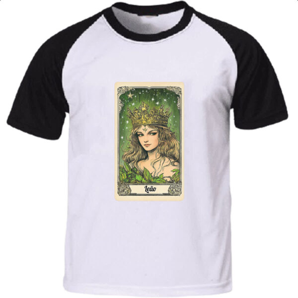 Camiseta Raglan Carta Taro Signo Leao