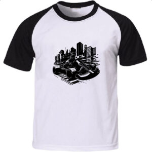 Camiseta Raglan Carrinho Kart Urbano