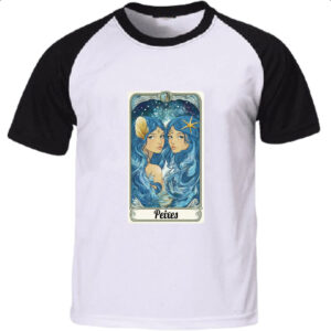 Camiseta Raglan Carta Taro Signo Peixes