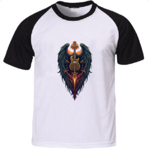 Camiseta Raglan Guitarra asas