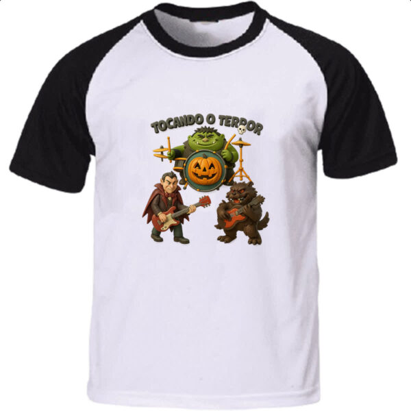 Camiseta Raglan Tocando o terror