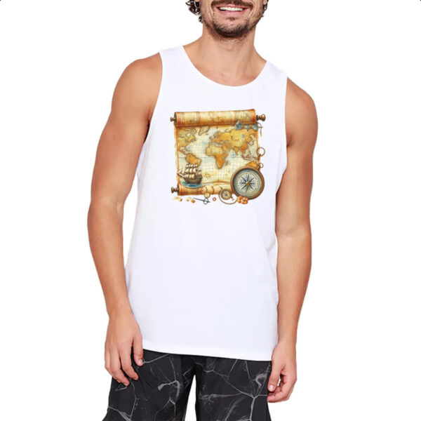 Camiseta Regata Mapa travel art - Imagem 2