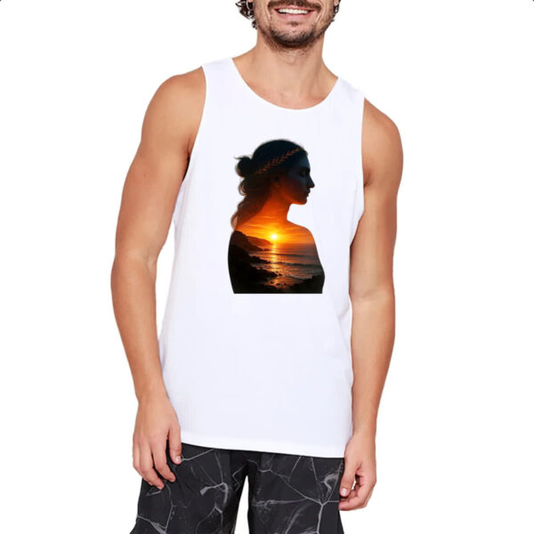Camiseta Regata Silhueta mulher sunset - Imagem 2