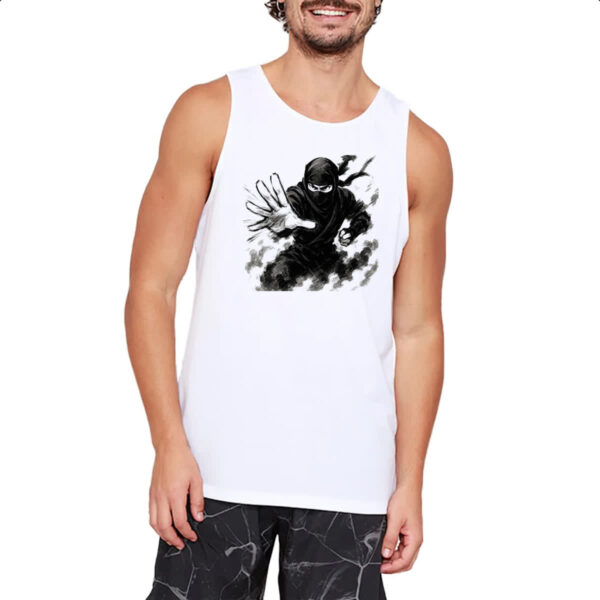 Camiseta Regata Ninja Smoke Grafite Arte - Imagem 2