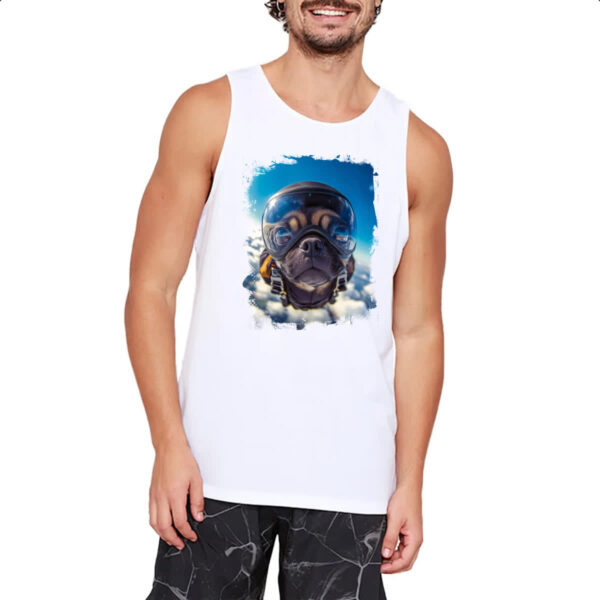 Camiseta Regata Pug paraquedista - Imagem 2