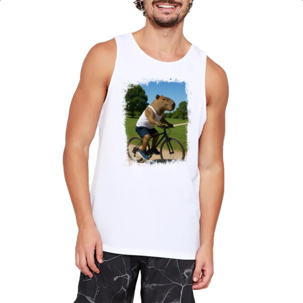 Camiseta Regata Capivara de bicicleta - Imagem 2