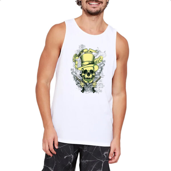 Camiseta Regata Caveira e revolveres - Imagem 2
