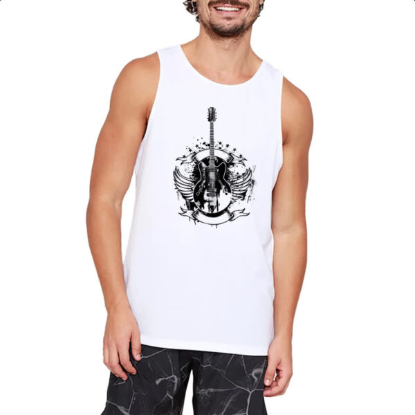 Camiseta Regata Guitarra asas vintage - Imagem 2