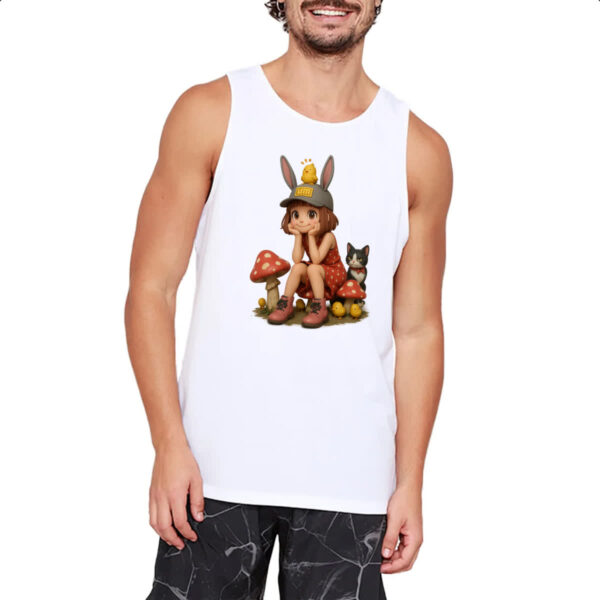 Camiseta Regata Menina Cute Cogumelos - Imagem 2