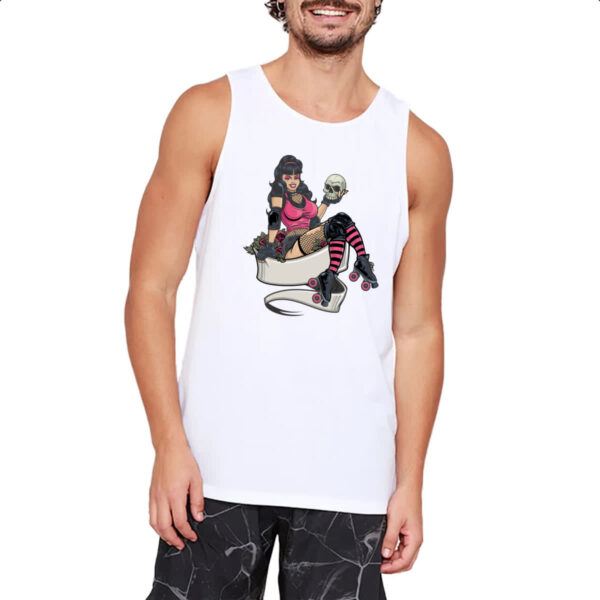 Camiseta Regata Patinadora com cranio - Imagem 2