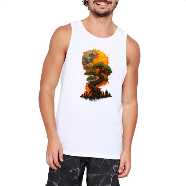 Camiseta Regata Bonzai sunset fire art - Imagem 2