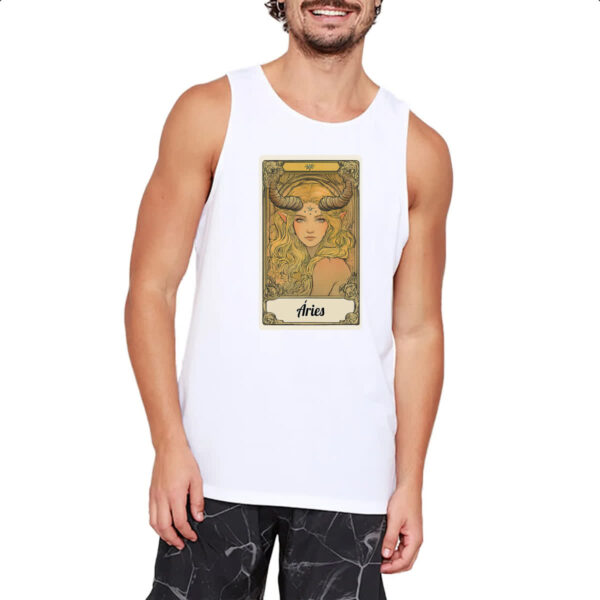 Camiseta Regata Carta Taro Signo Aries - Imagem 2