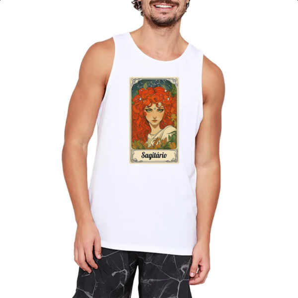 Camiseta Regata Carta Taro Signo Sagitario - Imagem 2