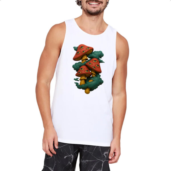 Camiseta Regata Cogumelos Off-White - Imagem 2