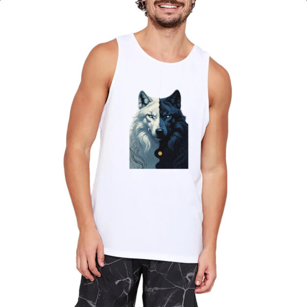 Camiseta Regata Lobo Yin-yang - Imagem 2