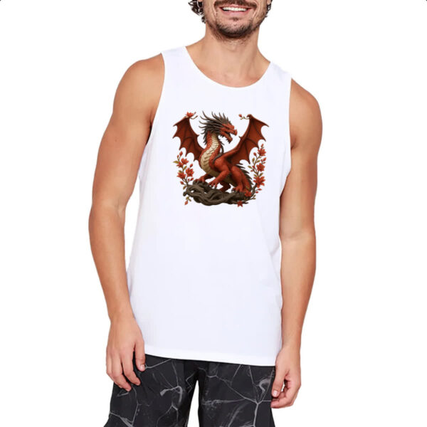 Camiseta Regata Dragao vermelho japones - Imagem 2
