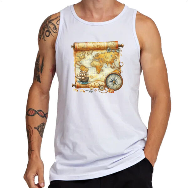 Camiseta Regata Mapa travel art - Imagem 3