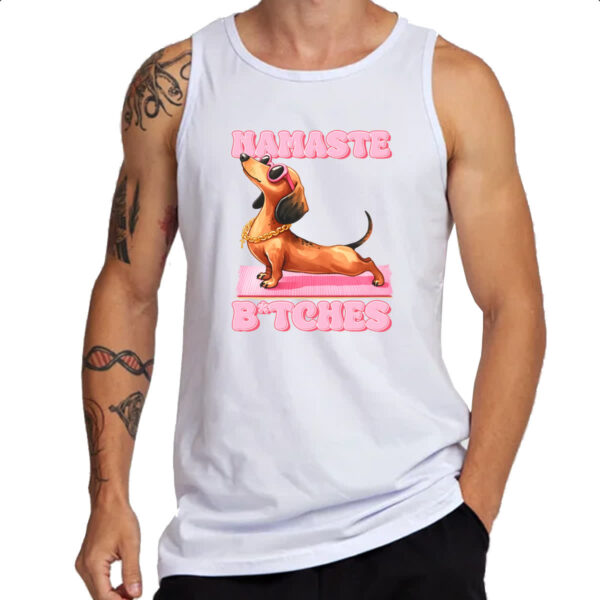 Camiseta Regata Namaste Dachshund - Imagem 3