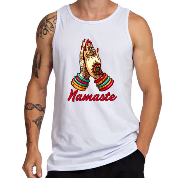 Camiseta Regata Namaste Girl Hands - Imagem 3