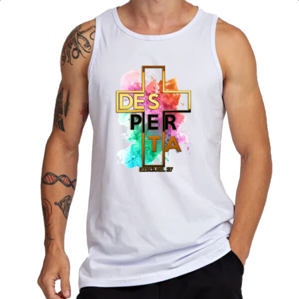 Camiseta Regata Gospel Desperta Ezequiel 37 - Imagem 3