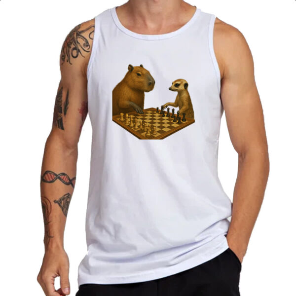 Camiseta Regata Xadrez Capivara vs Suricato - Imagem 3