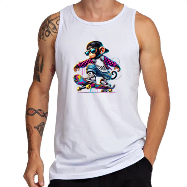 Camiseta Regata Chinpanze hip hop neon - Imagem 3
