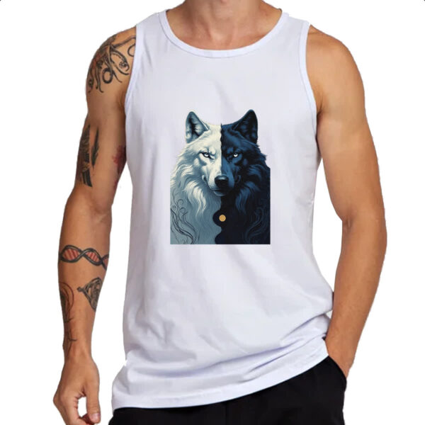 Camiseta Regata Lobo Yin-yang - Imagem 3