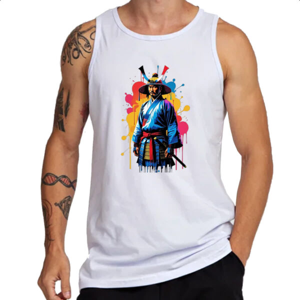 Camiseta Regata Samurai color style art - Imagem 3