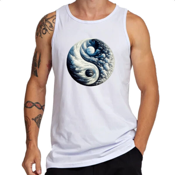 Camiseta Regata Yin Yang Nuvens - Imagem 3